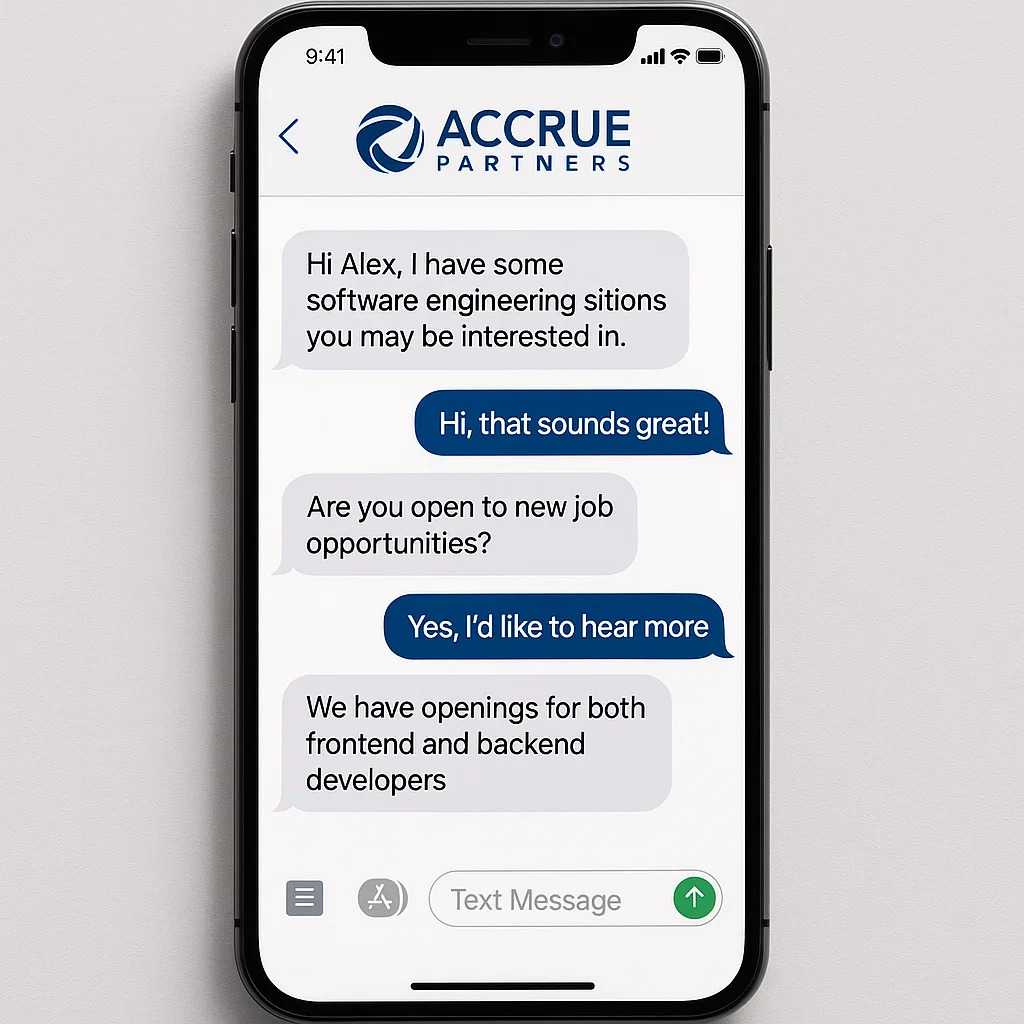 Accrue Partners Tech Text Message