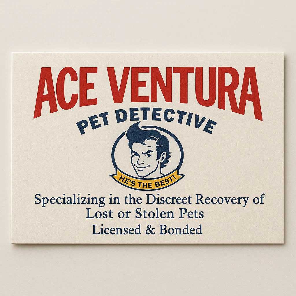 Ace Ventura Business Card