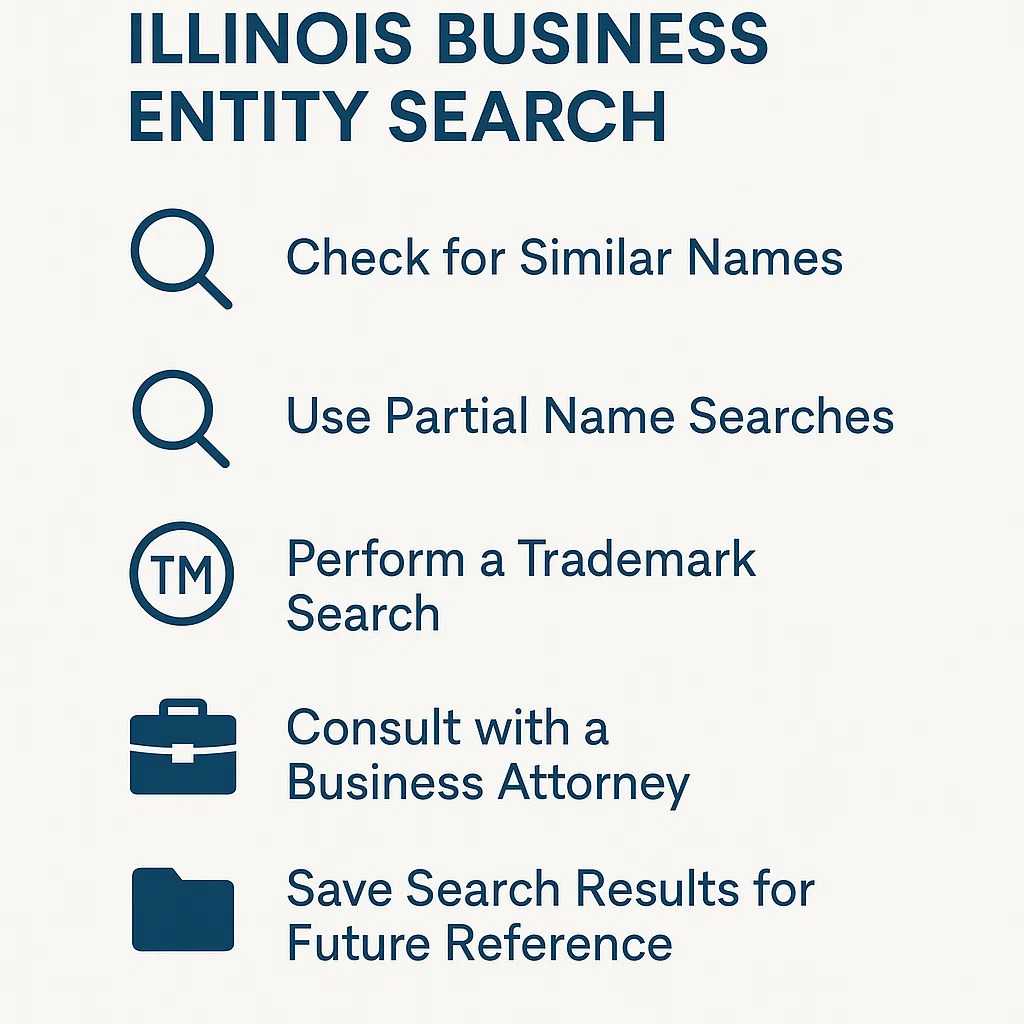 Additional Tips for Performing an Illinois Business Entity Search