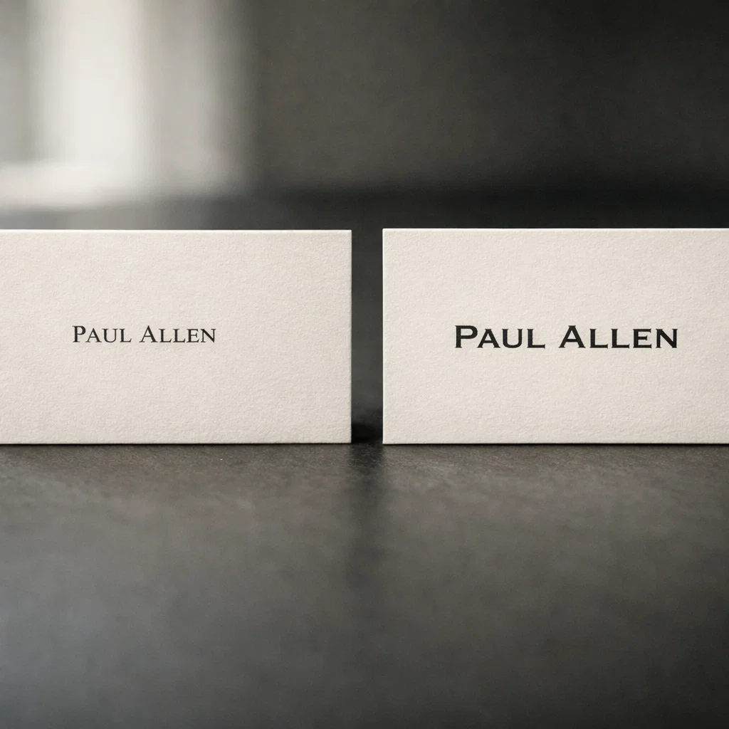 american psycho business card font