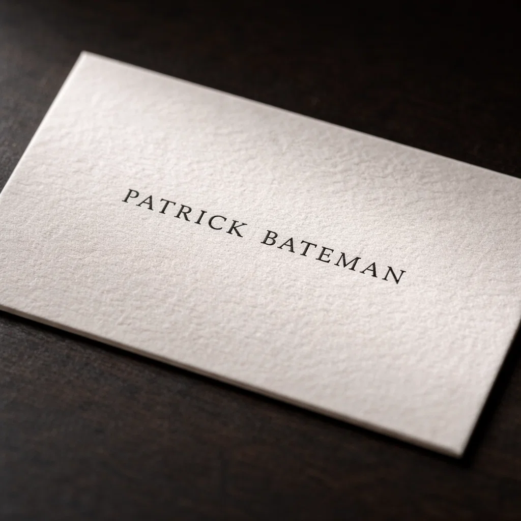 american psycho business card font