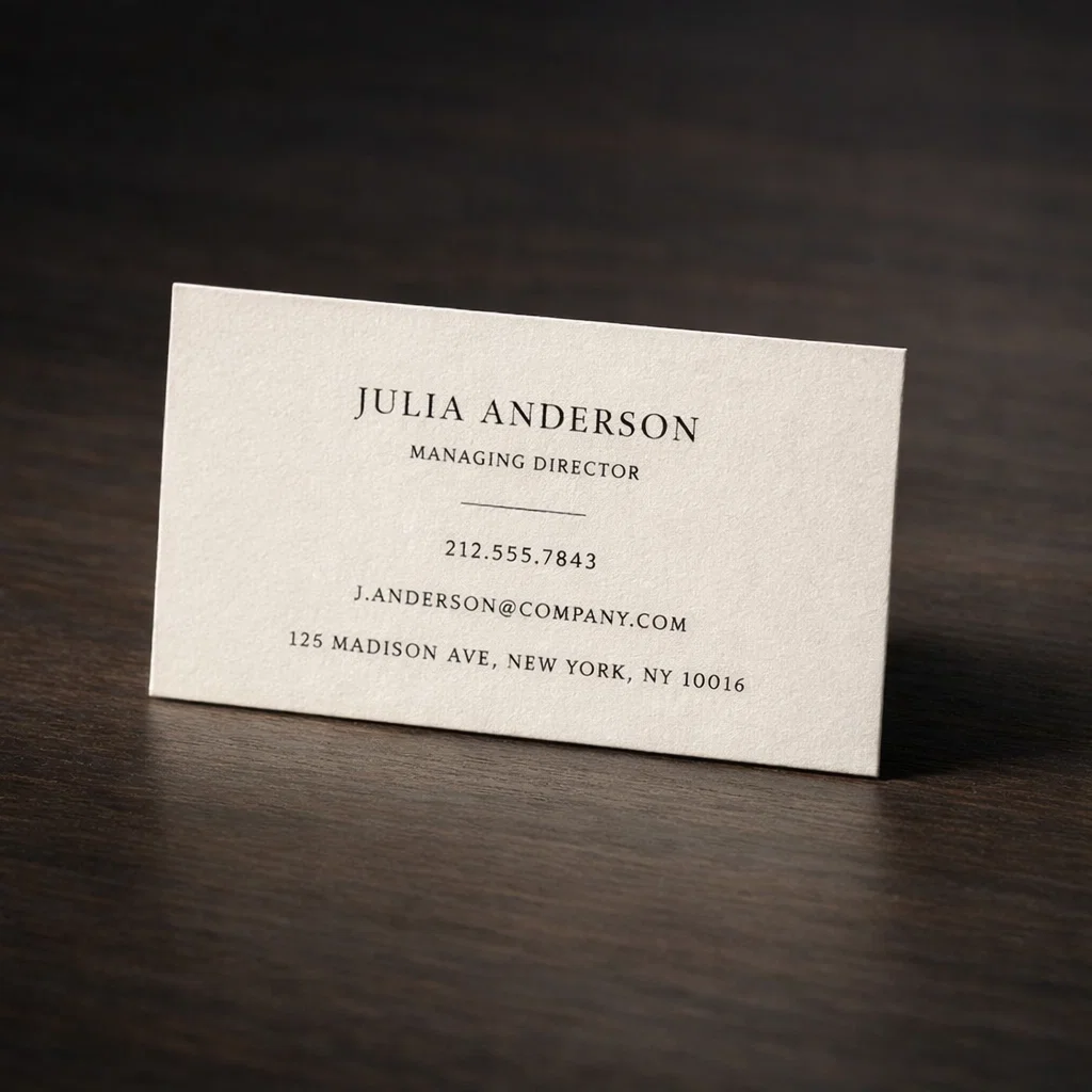 american psycho business card scene inspired minimalist card