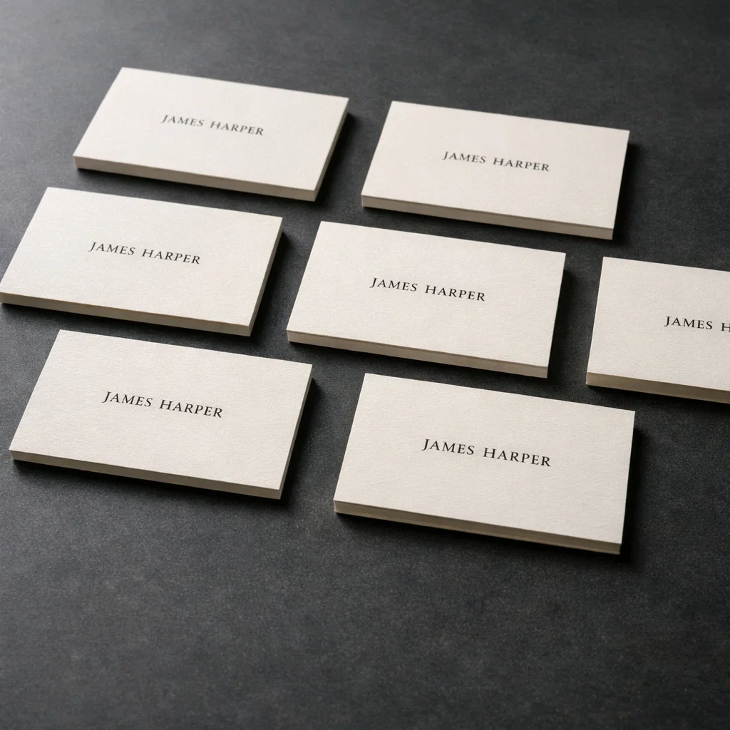 american psycho business cards comparison layout