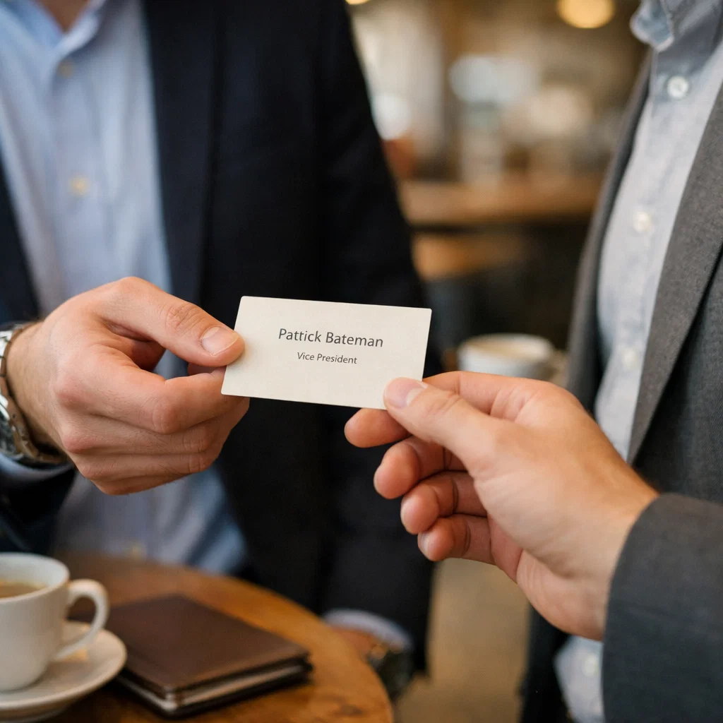 american psycho business card​