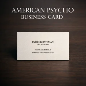 american psycho business card​