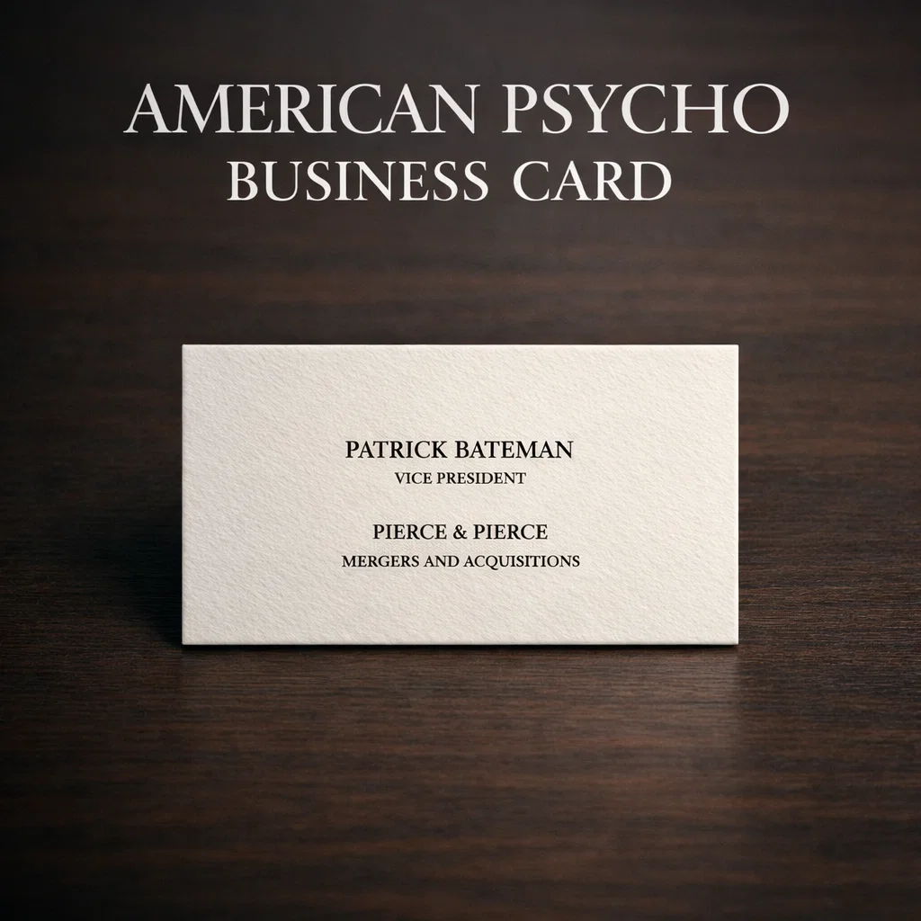 american psycho business card​