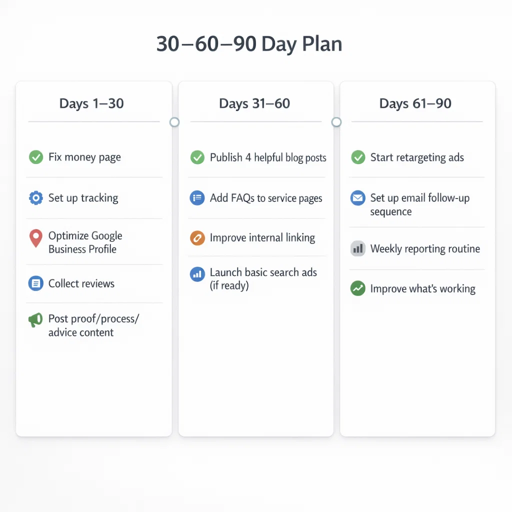  30 60 90 day digital marketing plan