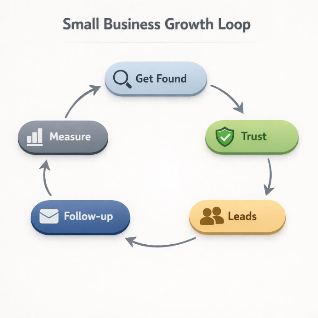 Small business digital marketing growth loop