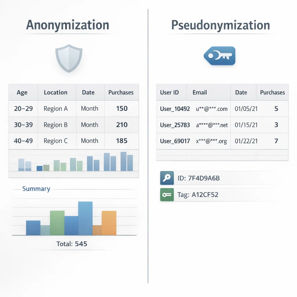 Difference between anonymization and pseudonymization in anonymized romania startup product service